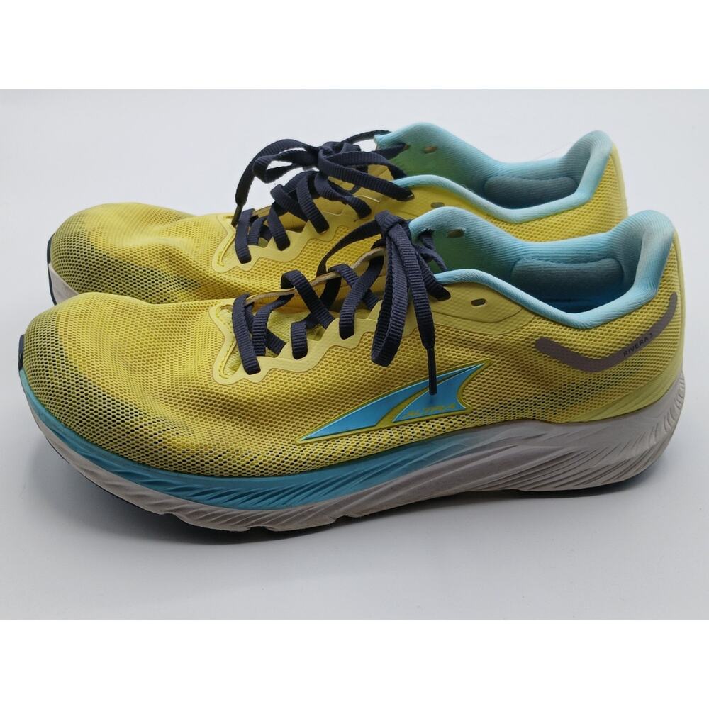Men's Yellow and Blue Altra Rivera 3 Road Running Shoes. Size 10.5 Wide.